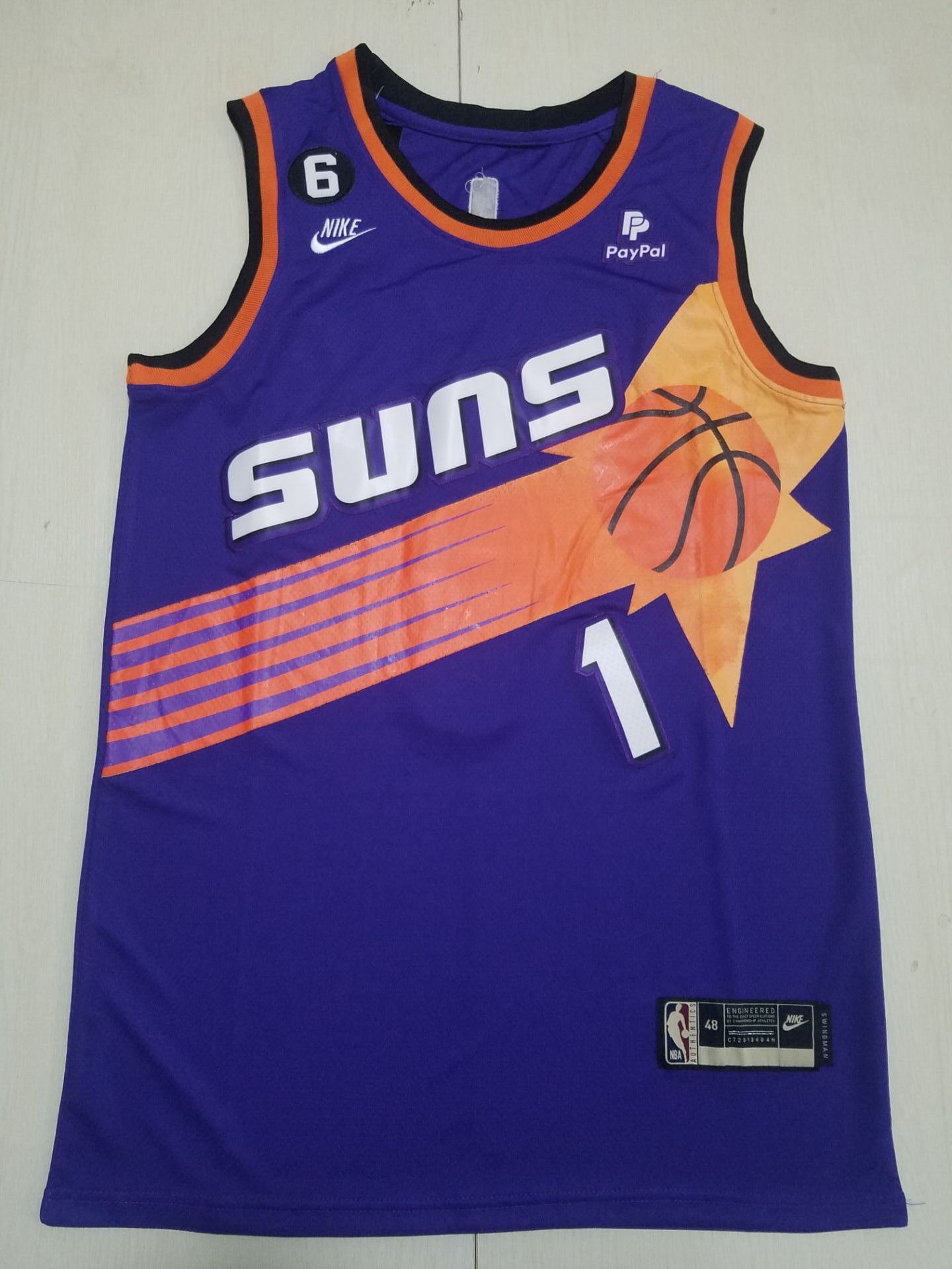 Men Phoenix Suns #1 Booker Purple Nike 2022 NBA Jersey->phoenix suns->NBA Jersey